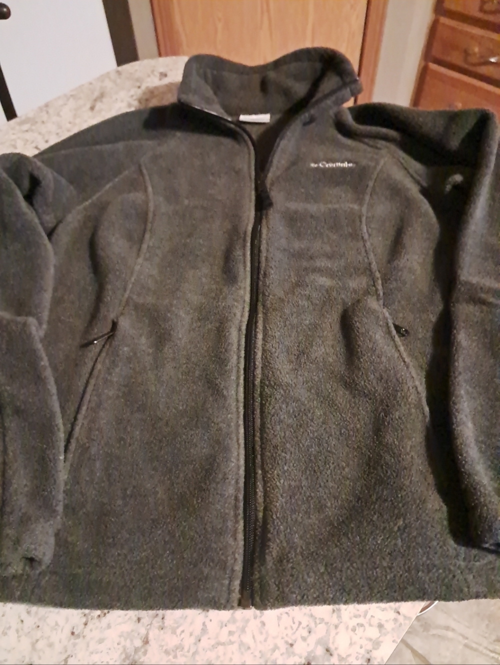 Ladies Columbia Charcoal Gray Zip Up Fleece Jacket With Pockets Sz. M Brand New - Picture 5 of 7
